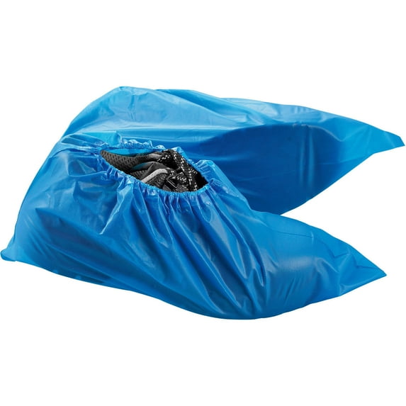 Water Resistant Disposable Shoe Covers, Size 6-11, Blue, 150 Pairs/Case