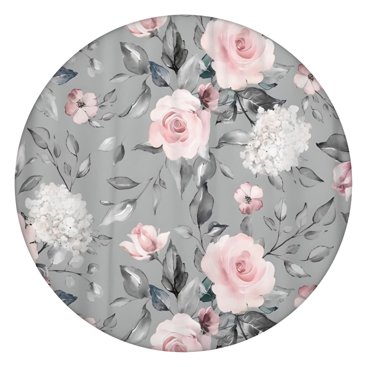 Round Table Covers Patterns Water-Resistant Floral Pattern Round Table Cover with Elastic Border ...