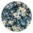 thumbnail image 1 of Water-Resistant Floral Round Tablecloth with Elastic Edge, Soft Polyester Fabric, Fits 44-52 Inch Round Dining Tables, 1 of 5