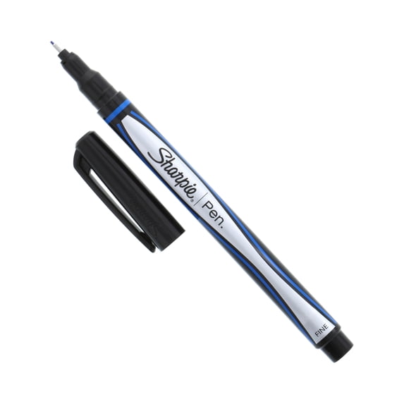 Sharpie 1742664 Permanent Water Resistant Pen, Blue Ink, 12 Pens (SAN1742664)