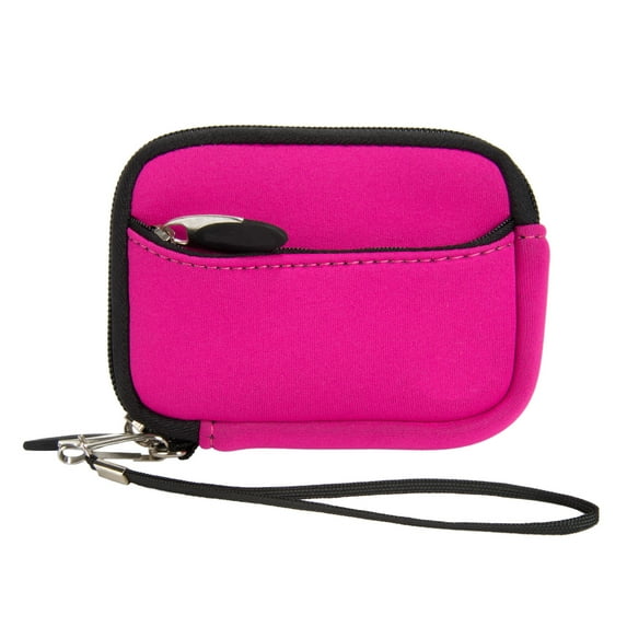 Water Resistant Neoprene Pouch Bag with External Pocket for Olympus Tough TG-6, Kodak PixPro, Panasonic Lumix FZ80, Canon Rebel T7, Sony DSC