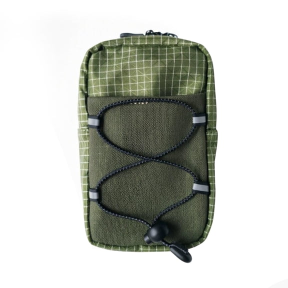 Water-Resistant Nylon Phone Pouch Ultra Light Hiking Shoulder Strap Bag with Detachable Crossbody Strap, Men’s Outdoor Organizer Pouch for Travel Camping, Father’s Day Gift for Dad Men, Green