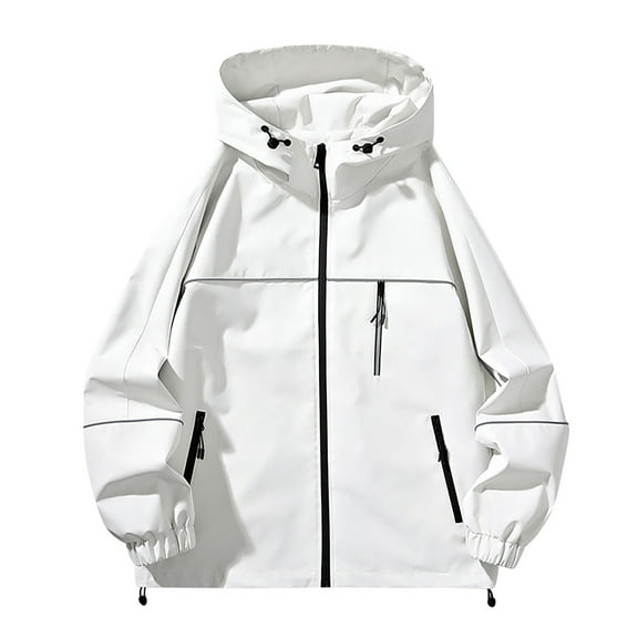 Water Resistant Outdoor Hiking Raincoat for Women Lined Rain Jacket Lightweight Hooded Jackets Trench Coats