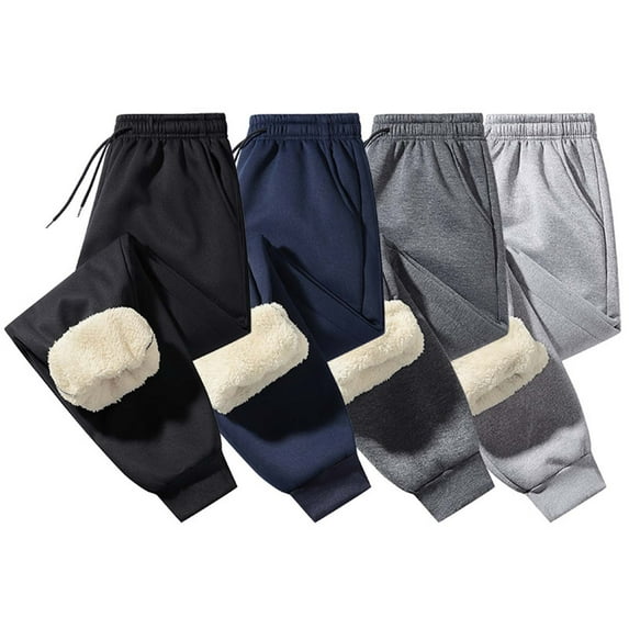 Water Resistant Pants Men Baggy Sweatpants Men's Baggy Fleece Workout Sweatpants with Pockets Drawstring Lounge Athletic Running Pants