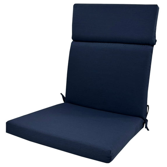 Water Resistant Patio Chair Cushion Set with High Back - Outdoor Indoor Seat & Backrest Pads, Removable Machine Washable Covers for Dining, Camping, Beach, and Office Chairs