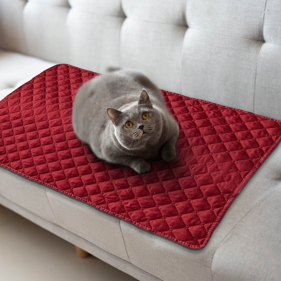 Water Resistant Pet Sofa Mat with Bolster Pillow Large Washable Couch Cover for Dogs Cats Non Slip Bottom Furniture Protector for Lounging