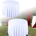 thumbnail image 1 of Water Resistant Round Tablecloth 90 Inch - Stain Proof Washable Polyester Table Cover for Wedding, Banquet, Dining & Outdoor Events - Spill Resistant Tablecloth, 1 of 6