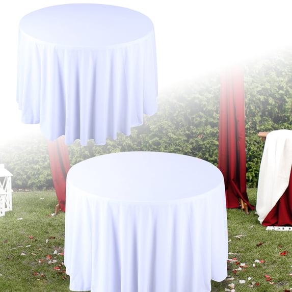 Water Resistant Round Tablecloth 90 Inch - Stain Proof Washable Polyester Table Cover for Wedding, Banquet, Dining & Outdoor Events - Spill Resistant Tablecloth