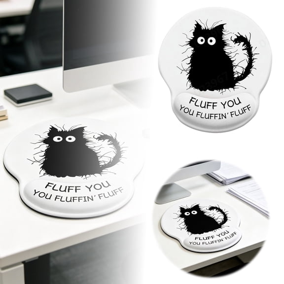 Water Resistant Silica Gel Gaming Pad with Rubber Base Smooth Cloth Surface for Laptop Keyboard and Mouse Black