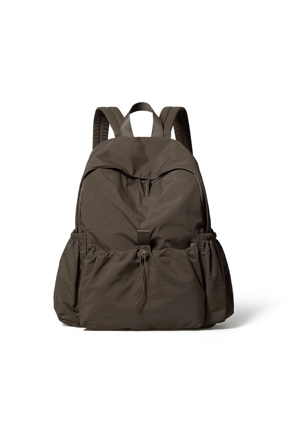 Water Resistant Soft Nylon Drawstring Backpack, Casual Lightweight Daypack for Women