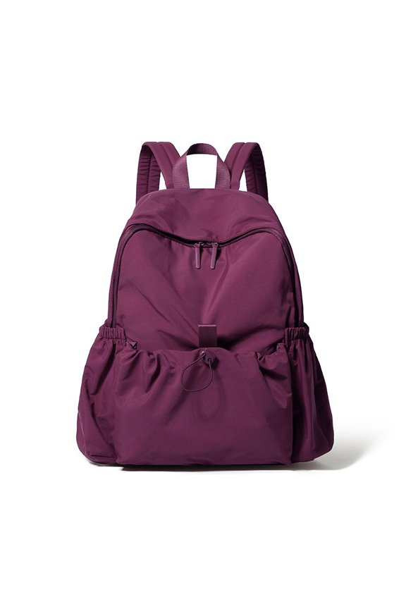 Water Resistant Soft Nylon Drawstring Backpack, Casual Lightweight Daypack for Women