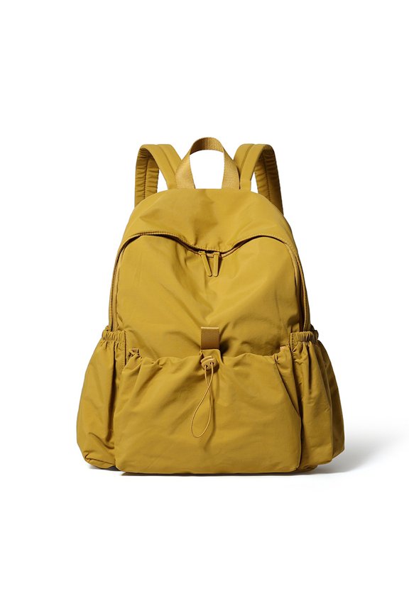 Water Resistant Soft Nylon Drawstring Backpack, Casual Lightweight Daypack for Women