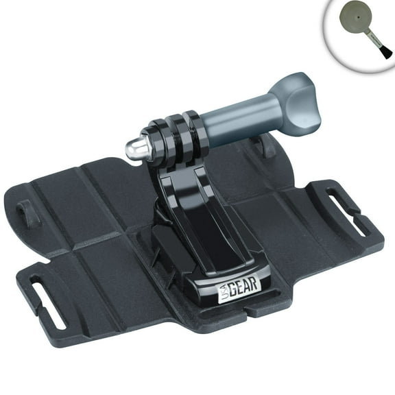 Water-Resistant Sticky Adhesive Action Camera Mount with J Hook and Tripod Screw Adapter by USA Gear - Works With Sony 4K FDR-X1000V , HDR-AS10 & More Action Cameras