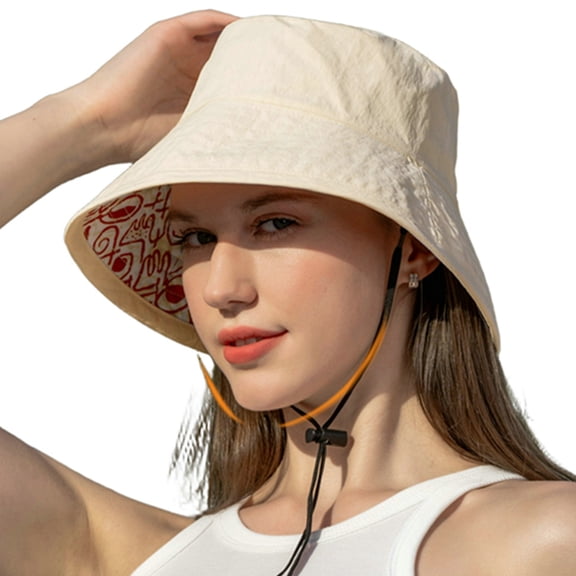 Water Resistant Sun Double sided wearable Bucket Hat Protection Packable for Women Summer Lightweight Hiking Outdoor Cap