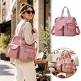 thumbnail image 1 of Water Resistant Travel Tote Bag for Women, Large Capacity Oxford Cloth Handbag with Multiple Pockets, 3 Way Carry Shoulder Crossbody Bag for Work, Shopping, Commute and Travel, 1 of 5
