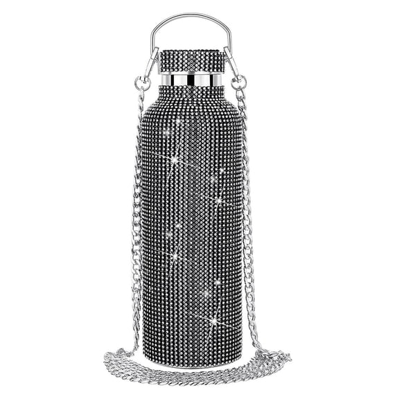 Water Rhinestone Vacuum Flask Glitter Bottles StainlessSteel Insulated Water Bottle