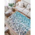thumbnail image 1 of Water Ripple Area Rug for Bedroom 5x7 Ft Ocean Art Realistic Sea Sand Super Soft fuzzy Throw Rug Non-Slip Fluffy Plush Indoor Floor Carpet for Living Room Nursery Home Decor, 1 of 8
