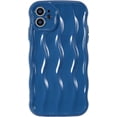 thumbnail image 1 of Water Ripple Curly Wave Frame for iPhone 11 Case,Soft Slim Silicone Water Ripple Pattern iPhone 11 Phone Case, Blue, 1 of 14