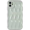 thumbnail image 1 of Water Ripple Curly Wave Frame for iPhone 11 Case,Soft Slim Silicone Water Ripple Pattern iPhone 11 Phone Case, Gray, 1 of 7