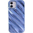thumbnail image 1 of Water Ripple Curly Wave for iPhone 11 Case,Soft Slim Water Ripple Pattern Electroplated Finish iPhone 11 Phone Case, Blue, 1 of 8