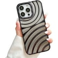 thumbnail image 1 of Water Ripple Curly Wavy Glitter Bling Plating TPU Case Compatible with iPhone Case (iPhone 11 Pro Max,Black), 1 of 7