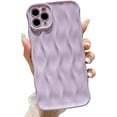 thumbnail image 1 of Water Ripple Pattern Case for iPhone 11 Pro Max Soft TPU Shockproof Camera Protective Back Cover for Women Girl Curly Wave Frame Phone Case for iPhone 11 Pro Max 6.5 Inch Light Purple, 1 of 13