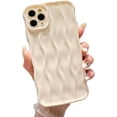 thumbnail image 1 of Water Ripple Pattern Case for iPhone 11 Pro Max Soft TPU Shockproof Camera Protective Back Cover for Women Girl Curly Wave Frame Phone Case for iPhone 11 Pro Max 6.5 Inch Silver, 1 of 12