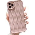 thumbnail image 1 of Water Ripple Pattern Case for iPhone 11 Pro Max Soft TPU Shockproof Camera Protective Back Cover for Women Girl Curly Wave Frame Phone Case for iPhone 11 Pro Max 6.5 Inch Pink, 1 of 12