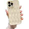 thumbnail image 1 of Water Ripple Pattern Case for iPhone 12 Pro Soft TPU Shockproof Camera Protective Back Cover for Women Girl Curly Wave Frame Phone Case for iPhone 12 Pro 6.1 Inch White, 1 of 13