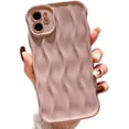 thumbnail image 1 of Water Ripple Pattern Case for iPhone 12 Soft TPU Shockproof Camera Protective Back Cover for Women Girl Curly Wave Frame Phone Case for iPhone 12 6.1 Inch Pink, 1 of 12