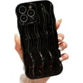 thumbnail image 1 of Water Ripple Pattern Case for iPhone 13 Pro Max Soft TPU Shockproof Camera Protective Back Cover for Women Girl Curly Wave Frame Phone Case for iPhone 13 Pro Max 6.7 Inch Light Blue, 1 of 13