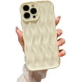 thumbnail image 1 of Water Ripple Pattern Case for iPhone 13 Pro Soft TPU Shockproof Camera Protective Back Cover for Women Girl Curly Wave Frame Phone Case for iPhone 13 Pro 6.1 Inch White, 1 of 12