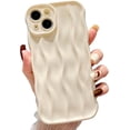 thumbnail image 1 of Water Ripple Pattern Case for iPhone 15 Soft TPU Shockproof Camera Protective Back Cover for Women Girl Curly Wave Frame Phone Case for iPhone 15 6.1 Inch White, 1 of 14