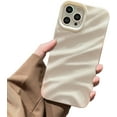 thumbnail image 1 of Water Ripple Pattern Compatible for iPhone 13 Pro Max Phone Case,Cute Luxury Wave Shape Case for Women & Men, Soft TPU Shockproof Protective Cover for iPhone 13 Pro Max 6.7''-White, 1 of 13