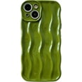 thumbnail image 1 of Water Ripple Pattern Curly Wave Frame Soft Compatible with iPhone Case (Green,iPhone 14 Pro Max), 1 of 13