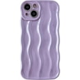 thumbnail image 1 of Water Ripple Pattern Curly Wave Frame Soft Compatible with iPhone Case (LPurple,iPhone 14 Pro Max), 1 of 14