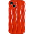 thumbnail image 1 of Water Ripple Pattern Curly Wave Frame Soft Compatible with iPhone Case (LRed,iPhone 13), 1 of 14