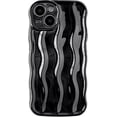 thumbnail image 1 of Water Ripple Pattern Curly Wave Frame Soft Compatible with iPhone Case (Light Black,iPhone 14 Pro), 1 of 13