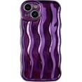 thumbnail image 1 of Water Ripple Pattern Curly Wave Frame Soft Compatible with iPhone Case (Light Purple,iPhone 13), 1 of 13