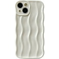 thumbnail image 1 of Water Ripple Pattern Curly Wave Frame Soft Compatible with iPhone Case (White,iPhone 13), 1 of 8