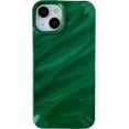 thumbnail image 1 of Water Ripple Pattern Curly Wave Shape Soft Compatible with iPhone Case (iPhone 12 Pro Max,Green), 1 of 9