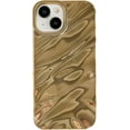 thumbnail image 1 of Water Ripple Pattern Curly Wave Shape Soft Compatible with iPhone Case (iPhone 13 Pro,Gold), 1 of 8
