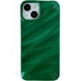 thumbnail image 1 of Water Ripple Pattern Curly Wave Shape Soft Compatible with iPhone Case (iPhone 15 Pro Max,Green), 1 of 7