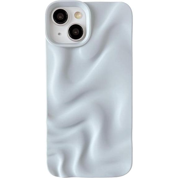 Water Ripple Pattern Wave Compatible with iPhone Case (Blue,iPhone 15)