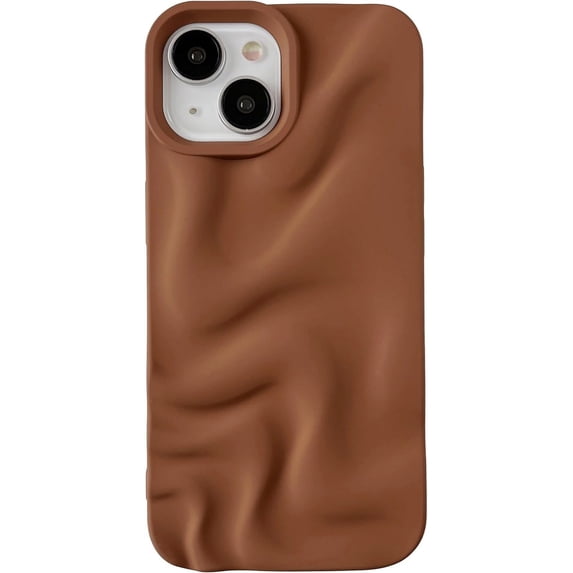 Water Ripple Pattern Wave Compatible with iPhone Case (Brown,iPhone 13)