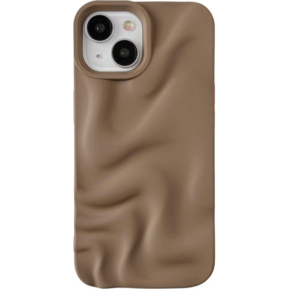 Water Ripple Pattern Wave Compatible with iPhone Case (Coffee,iPhone 13 Pro)