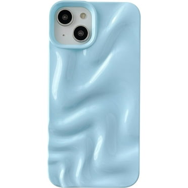 Water Ripple Pattern Wave Compatible with iPhone Case (Light Blue,iPhone 11)