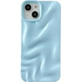thumbnail image 1 of Water Ripple Pattern Wave Compatible with iPhone Case (Light Blue,iPhone 13), 1 of 12