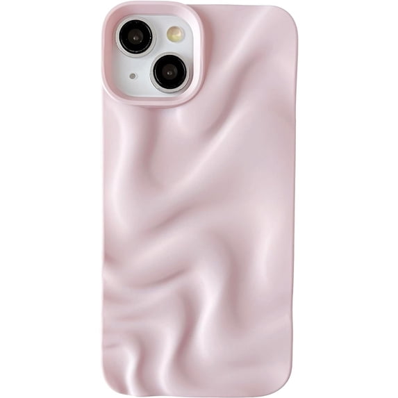 Water Ripple Pattern Wave Compatible with iPhone Case (Pink,iPhone 15)