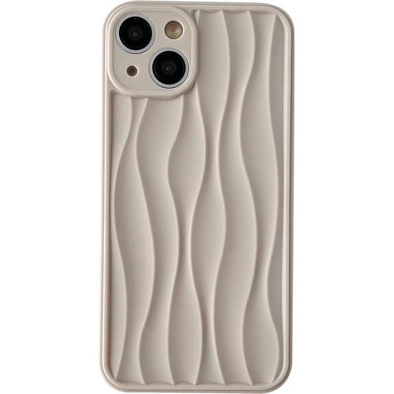 Water Ripple Pattern Wave Shape Compatible with iPhone Case (Beige,iPhone 11 Pro Max)